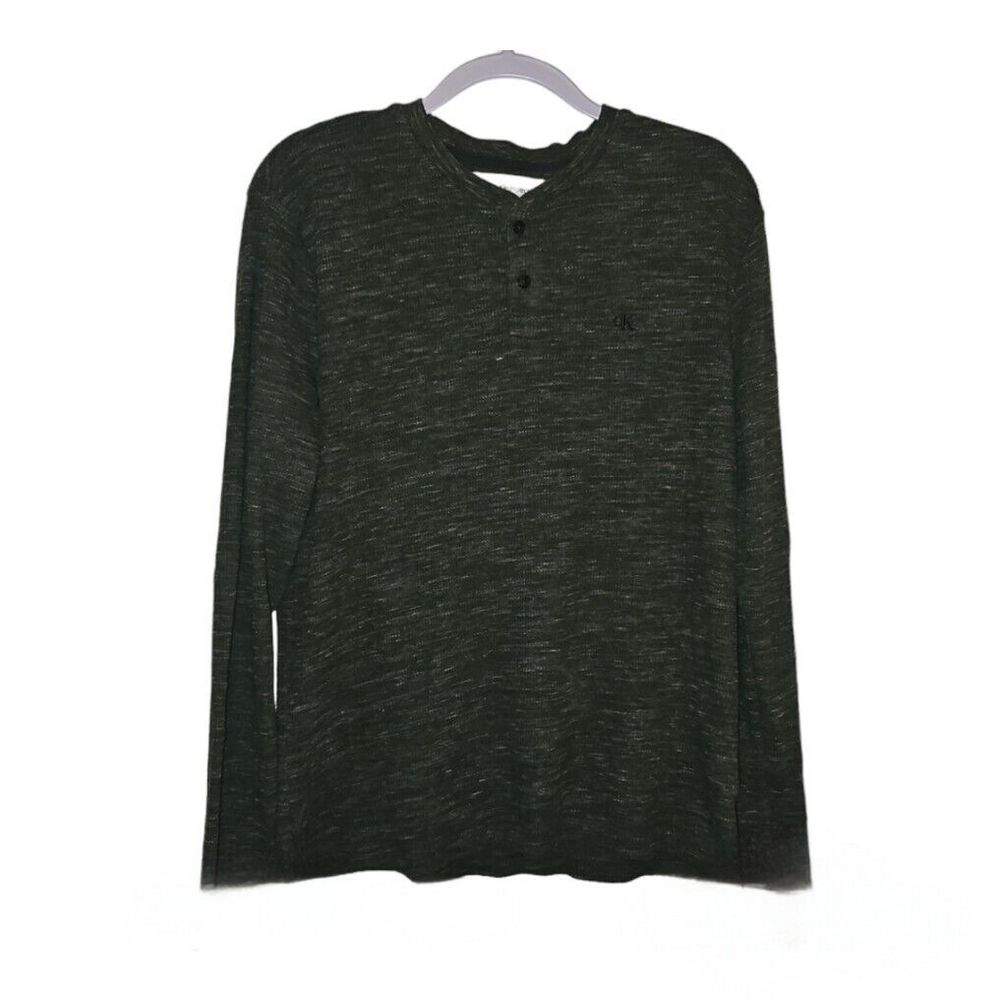 Mens Calvin Klein dark Henley men's M size gently used